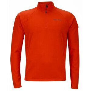 Men's Marmot Stretch Fleece  pullover, 1/2 Zip Base layer, XL, Red